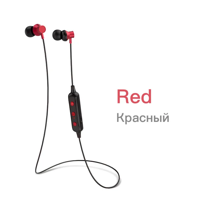 НОСО Беспроводной Bluetooth наушники IPX7 водонепроницаемые наушники Bluetooth V4.1 JL Hands-free A2DP Avrcp с микрофоном динамик спорта вызовов - Цвет: Красный