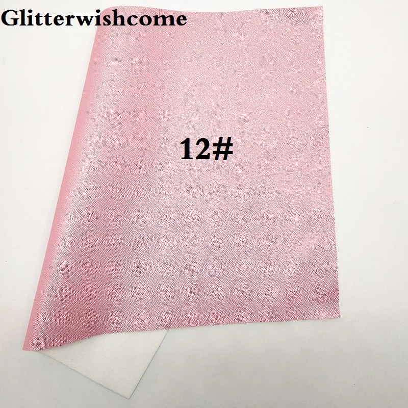 Glitterwishcome 21X29 см A4 размер винил для бантов тисненая металлическая кожа Fabirc искусственная кожа листы для бантов, GM136A - Цвет: 12