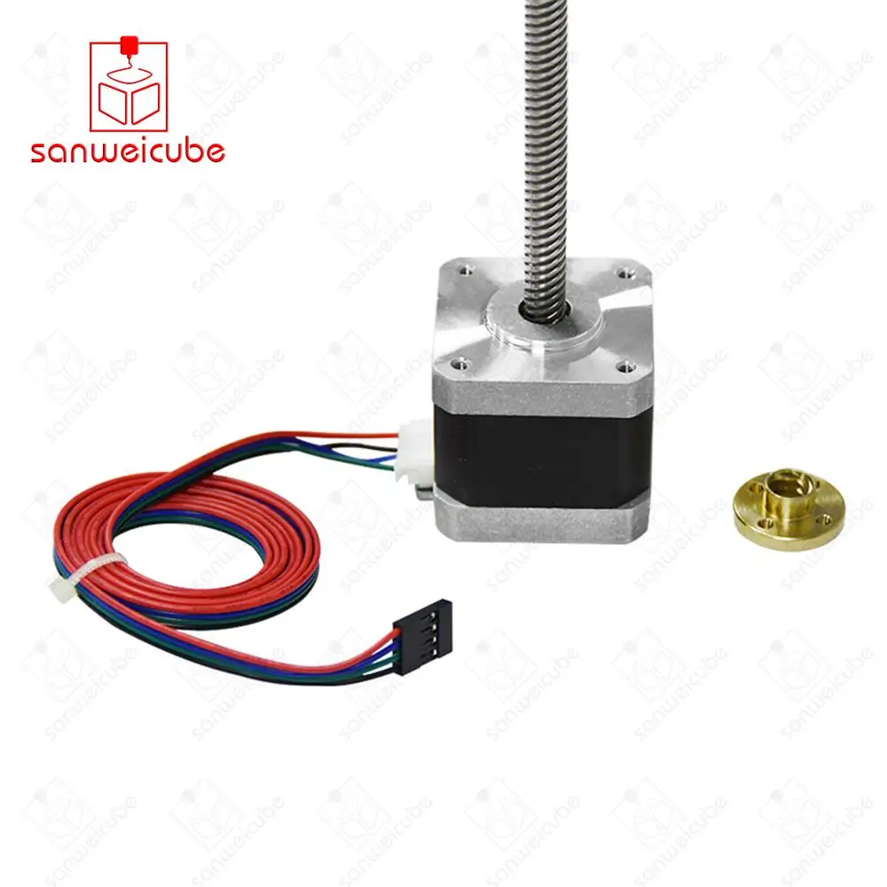 

3d Printer motor nema17 stepper motor 17HS4401 with T8 screw lead 8mm 300mm 42 motor 42BYGH mill cut cnc engraving machine