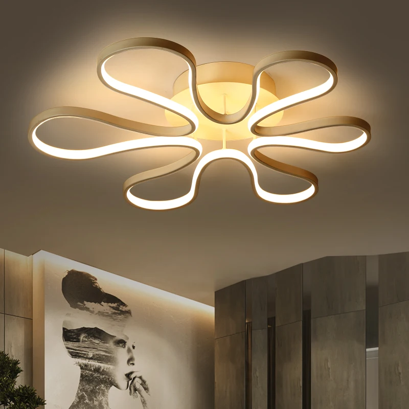 

New Arrival White Color 85-265V Living Room Bedroom Study Room Ceiling Lights Home Deco led Ceiling Lamp Fixtures Free Shipping