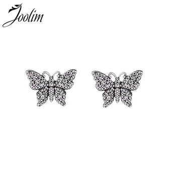 

JOOLIM Clear Pink Butterfly Stud Earring Fashion Jewelry