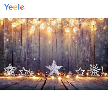 

Yeele Christmas Backdrop Wood Board Light Star Floor Photography Background For Photo Studio Vinyl Photophone Photocall Shoot
