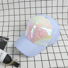 MYZOPER Мода Красочные Блестки рыбьей чешуи Регулируемый Бейсбол Кепки летний солнцезащитный щит Для женщин шапка для взрослых