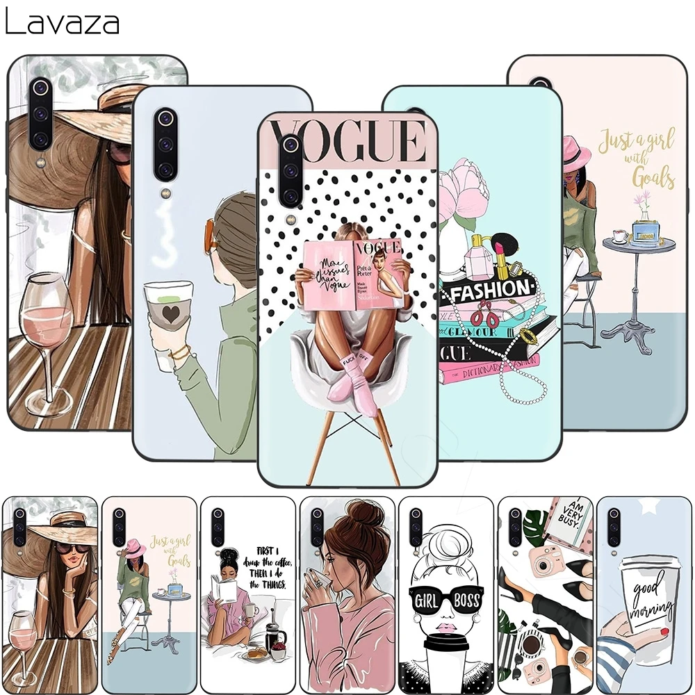 

Lavaza Vogue Princess Girls Female Coffee Case for Xiaomi Redmi Note 8 7 6 6A 5 5A 4 4X 4A Go Pro Plus Prime