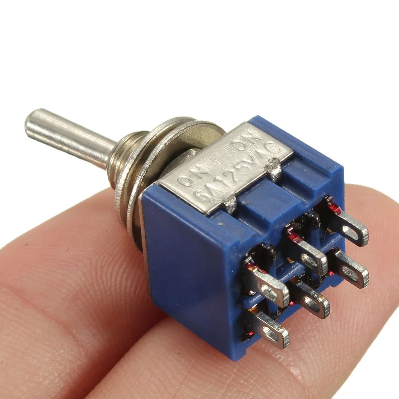 

1 pcs Mini 6 Pin 2 Position Toggle Switches ON-ON DPDT Mini Toggle Switch 6A/125V 3A/250V Low Price Most Popular
