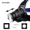 Dropshipping LED Head light Led Headlamp V6/L2/T6 Zoom Headlight Torch Flashlight Head lamp 2*18650 battery by Fishing lanterna ► Photo 3/6