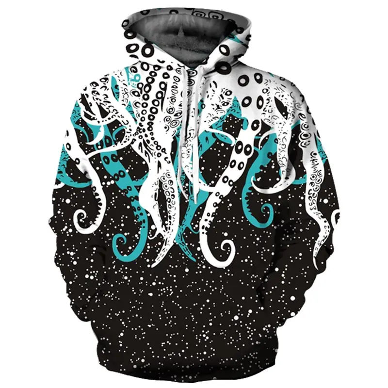 

Headbook New Fashion Men/Women Hooded Hoodies 3d Print Octopus Tentacle Thin 3d Sweatshirts Brand Hoodies YXQL441