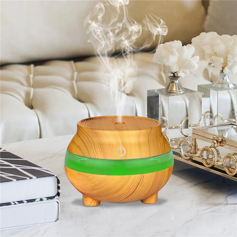 

KEOKEO 300ML Air Humidifier USB Aroma Essential Oil Diffuser Humidifier Air Purifier 7 Color Change LED Night Light For Home