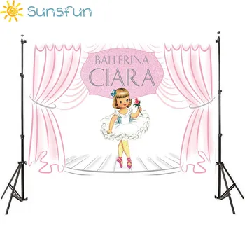 

Sunsfun 7x5ft Princess Party Pink Gold Glitter Birthday Invitation Celebration Party Table Dessert Background Curtain