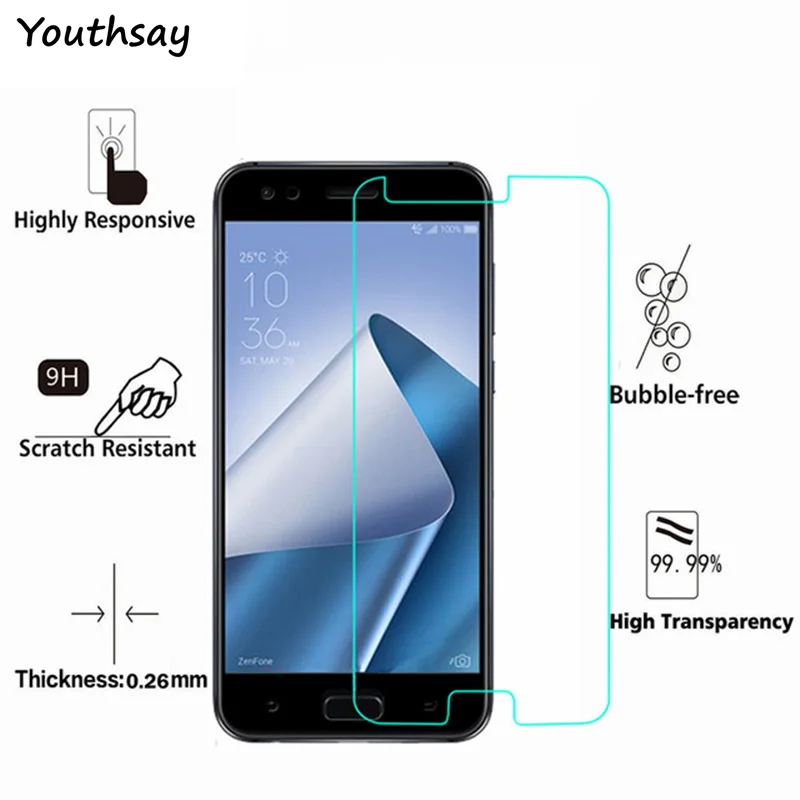 Screen Protector For Asus Zenfone 4 ZE554KL Tempered Glass Protective Film | Мобильные телефоны и аксессуары