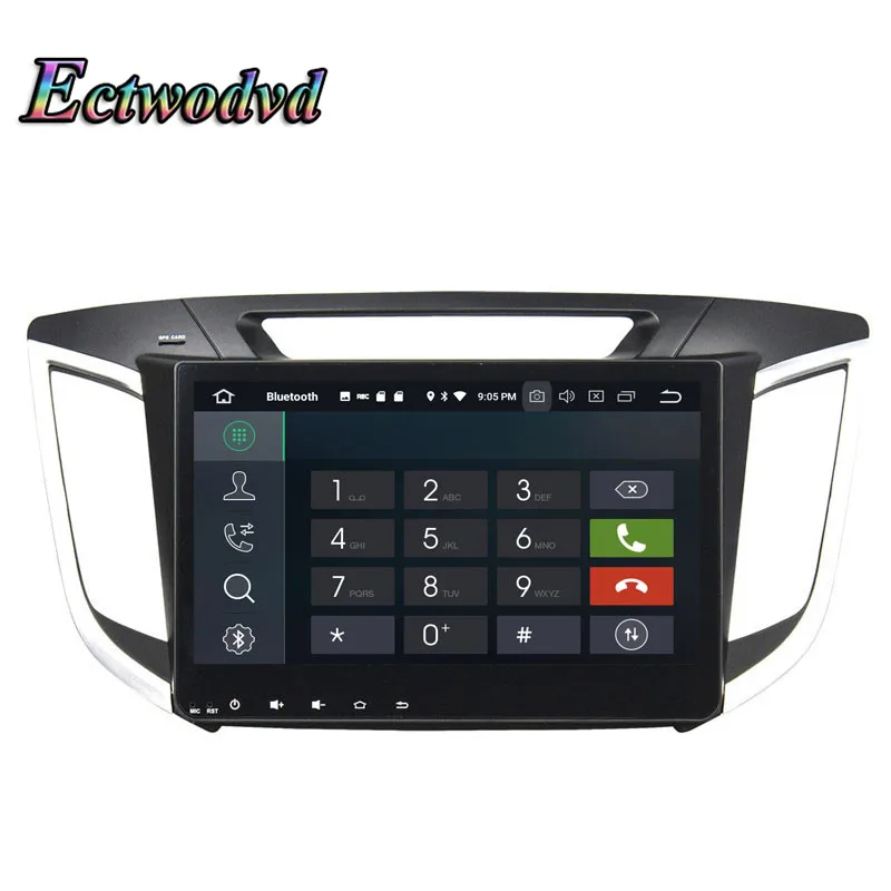 Perfect Ectwodvd Octa Core 4G RAM 64G ROM Android 9.0 Car Multimedia DVD Player GPS HeadUnit for Hyundai IX25 2014-2015 8
