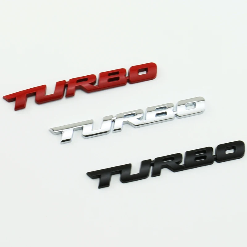 

10x 3D Car Styling Sticker Metal TURBO Emblem Body Rear Tailgate Badge