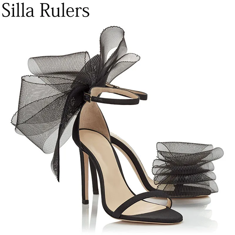 Новое поступление; Асимметричные Летние босоножки с бантиком-бабочкой; женские босоножки из натуральной кожи с открытым носком и ремешком на щиколотке; обувь для вечеринок; Mujer