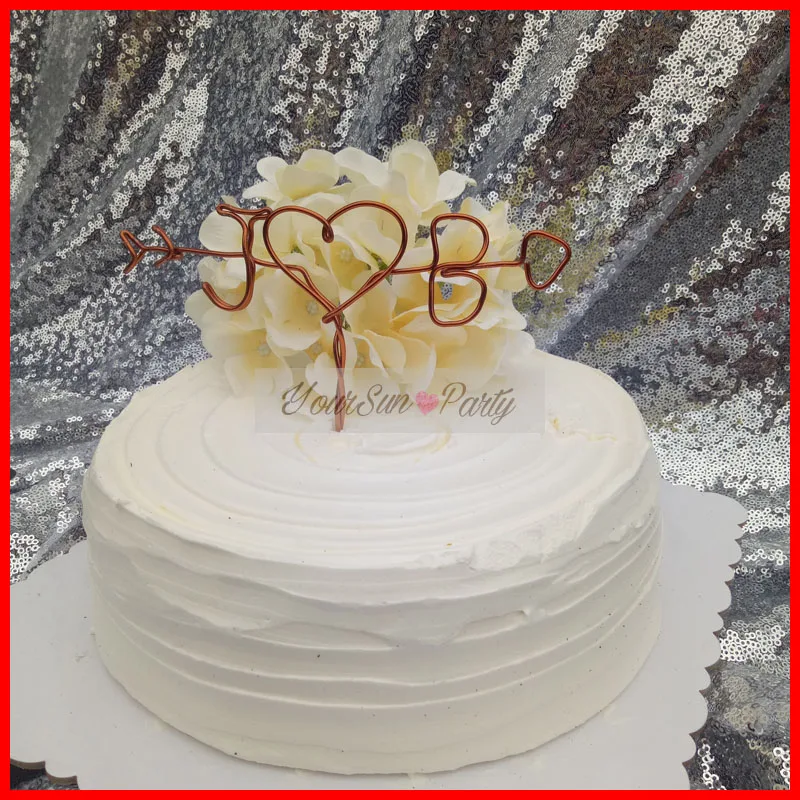 2017 Free Shipping Shabby Chic Copper Wire Cake Toppers 2017 Free Shipping Shabby Chic Copper Wire Cake Toppers