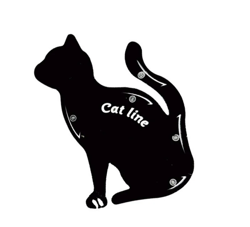 

Women's Fashion 2Pcs Cat Line Stencils Pro Eye Makeup Tool Eyeliner Stencils Template Shaper Model Eyebrows Eyeshadow