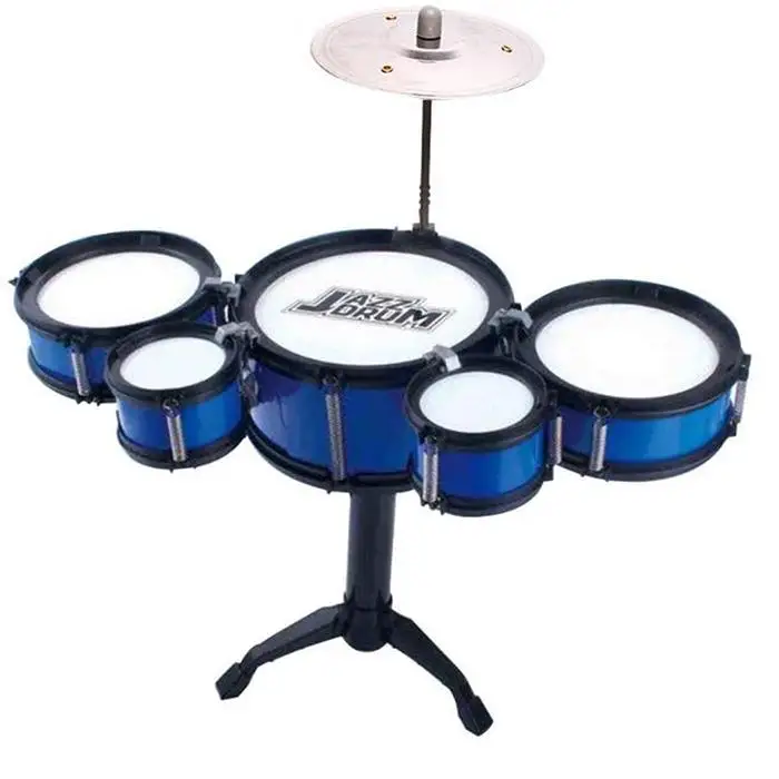

Children Kids Jazz Drum Set Kit Musical Educational Instrument Toy 3 Drums with Small Drum Sticks for Kids