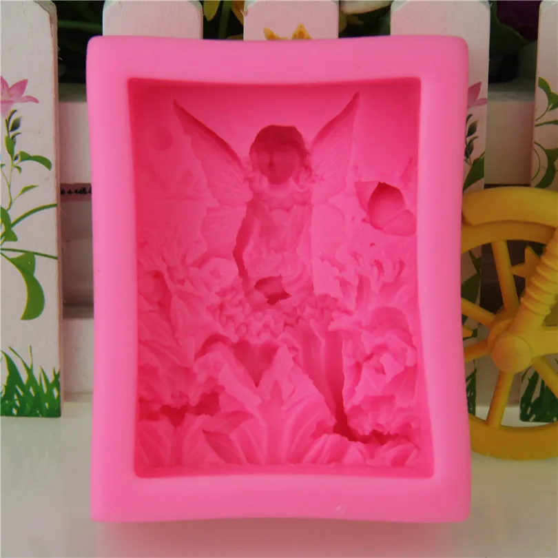 DIY дизайн Angel сказочная 3D настенная панель силиконовые бетонные формы формочки