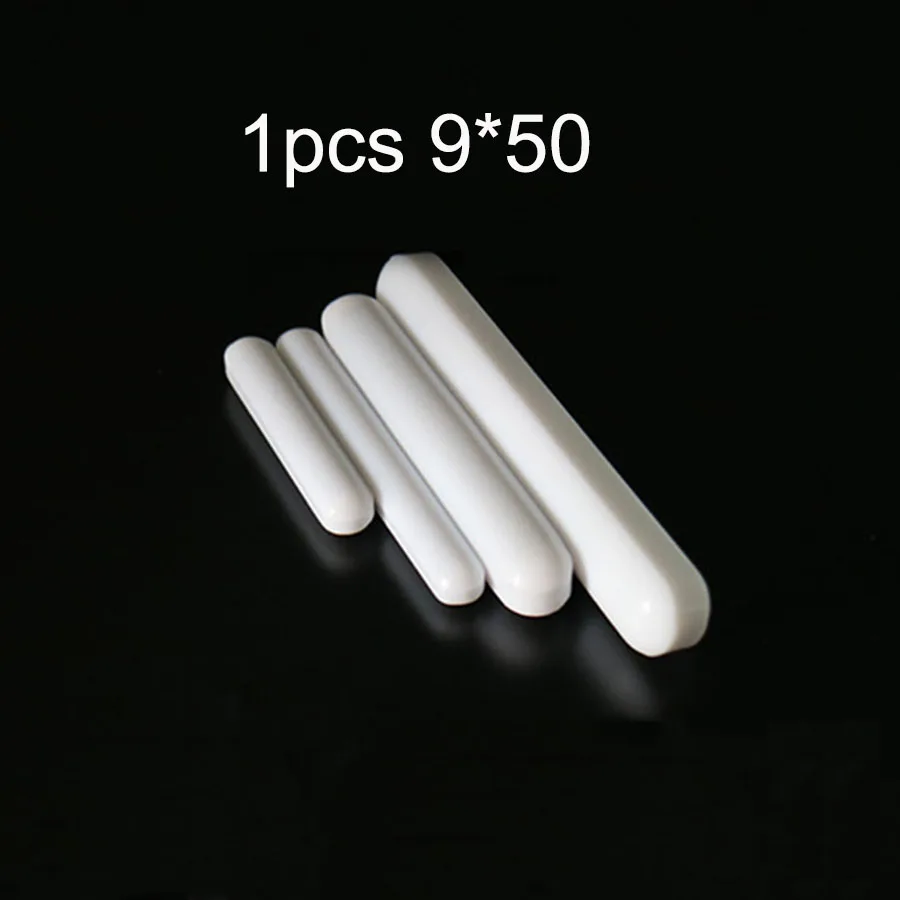 

Free shipping C9x50mm 1pcs PTFE Magnetic Stirrer Mixer Stir Bars PTFE Stirring Bars white Teflon Spin Bars Without Pivot Ring