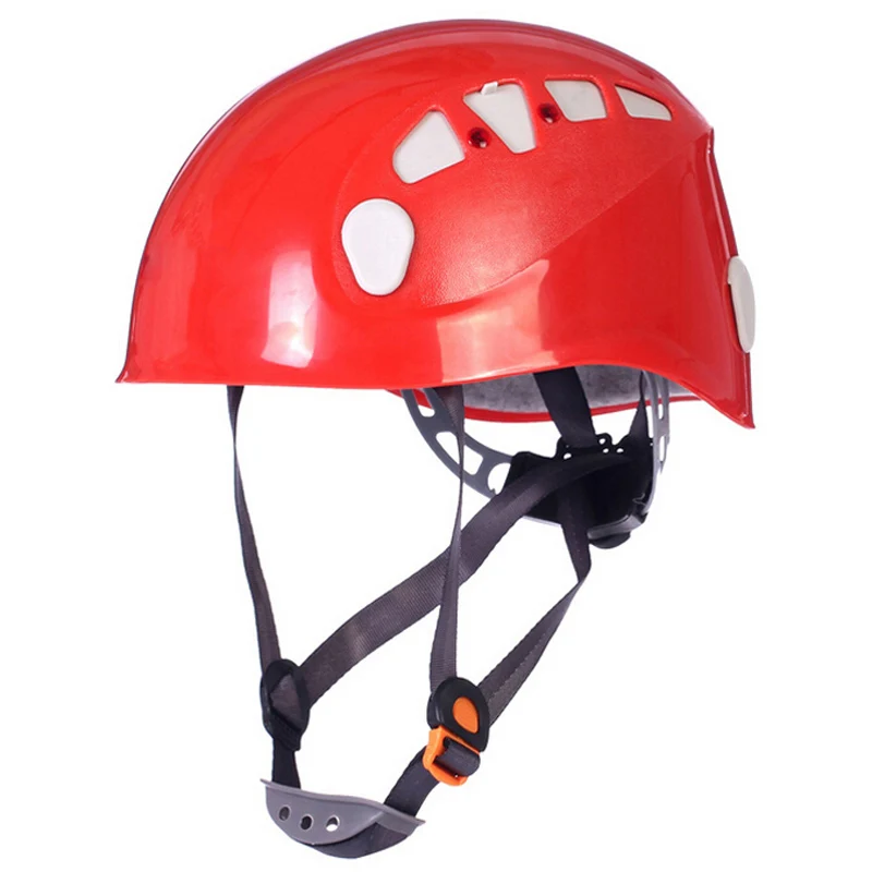 Шлем для альпинизма Сверхлегкий защитный шлем для скалолазания Сертификация CE шлем для альпинизма 4 цвета 52-62 см - Цвет: Красный