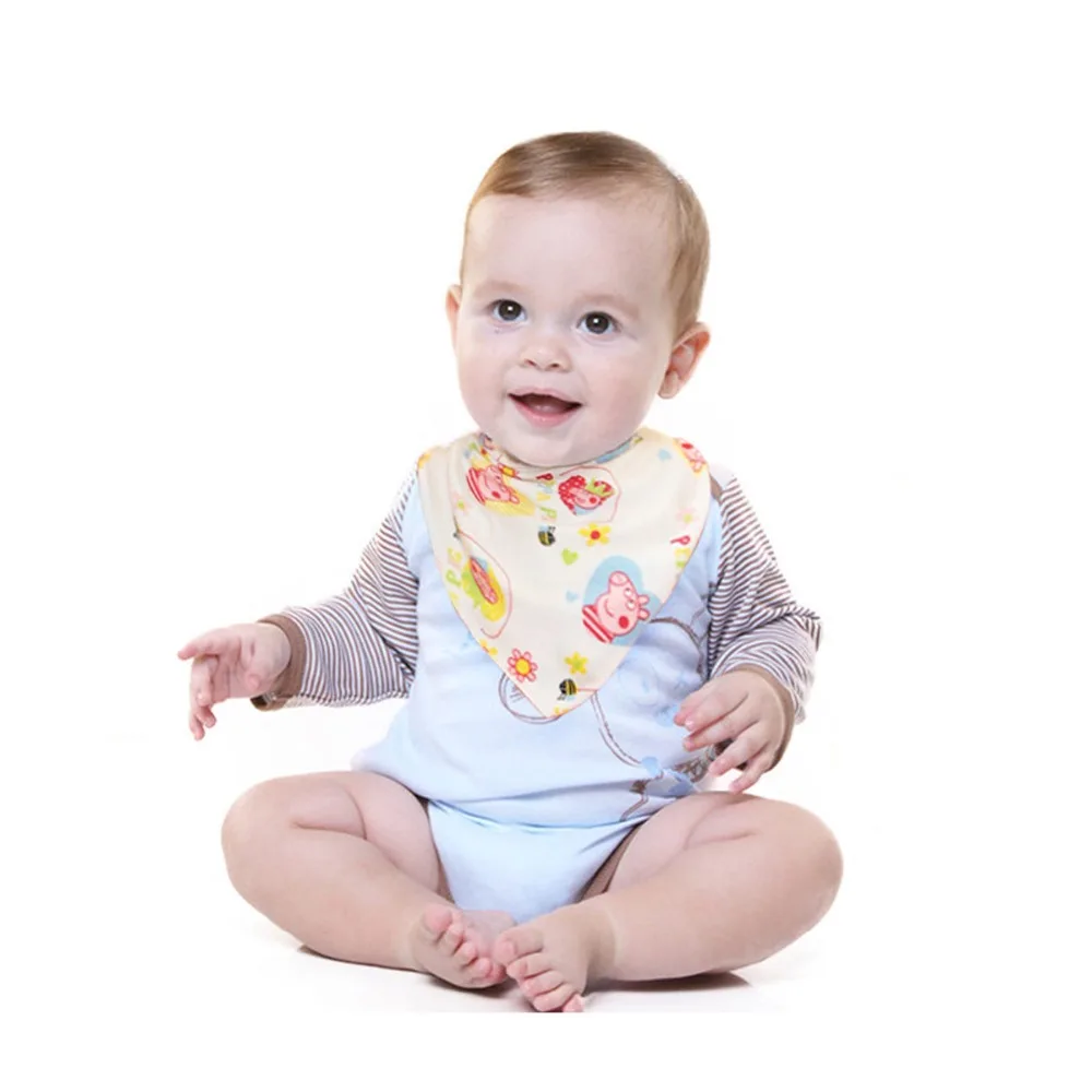 

Bibs & Burp Cloths Toddler Infant Kid Baby Bibs Cartoon Triangle Baby Bibs Muslin Cotton Newborn Burp Cloth Baby Accessories
