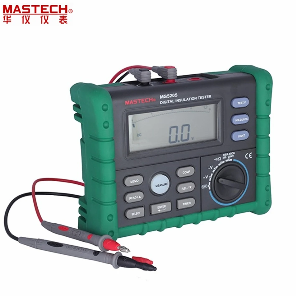 MASTECH MS5205 цифровой мегомметровый тестер изоляции Измеритель сопротивления Tecrep 10G 2500V мультиметр Детектор напряжения