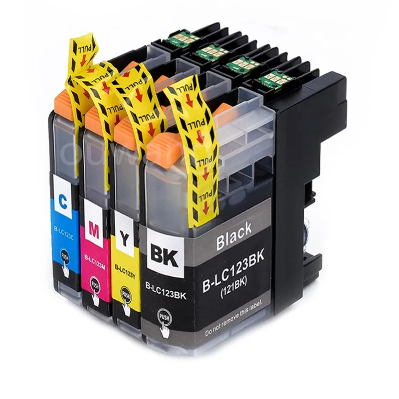 

4PK LC123 BK/C/M/Y Compatible Ink Cartridge With Chip For MFC-J4410DW/MFC-J4510DW/MFC-J4610DW/MFC-J4710DW/MFC-J2510