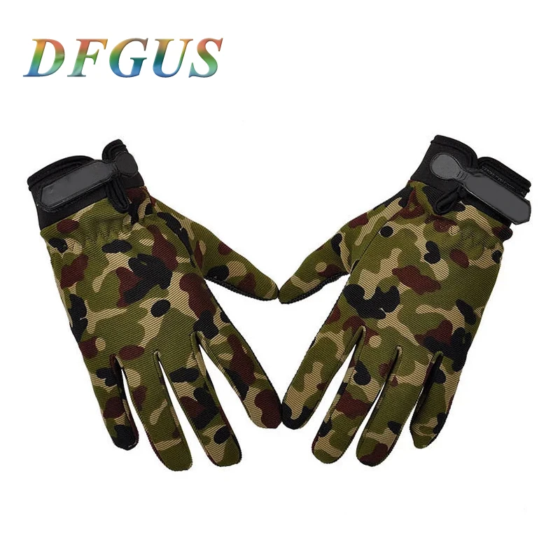 Тактические перчатки армии США мужские Противоскользящие камуфляжные военные боевые уличные спортивные перчатки для езды на велосипеде