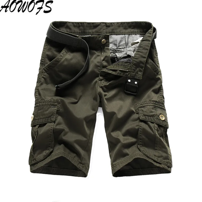 2018 Brand New Shorts Men Calf length Multi pocket Shorts for male
