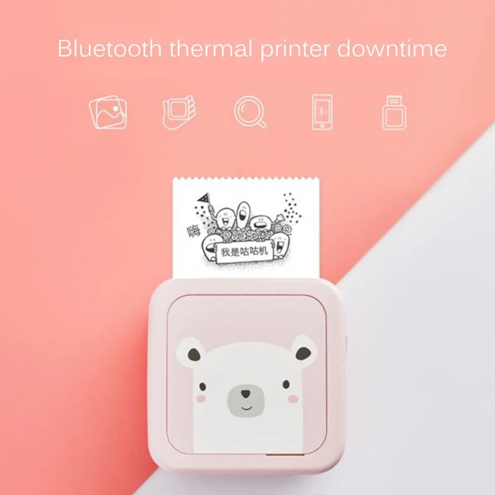 

Engels Versie GT1 Mini Draagbare Bluetooth 4.2 Printer Telefoon Foto Pocket Sticker Bill Thermische Printer USB Micro Connector