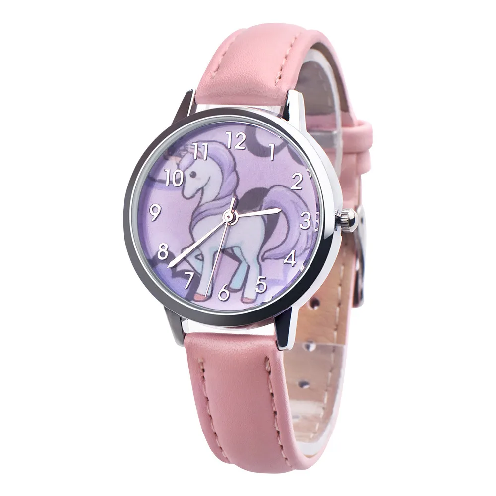 

Fashion Kids Children Wrist Watches Cute Animal Girls Leather Band Analog Alloy Quartz Watch Gifts Set Whosales Dropshipping