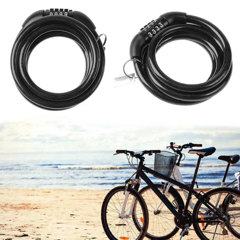 

Bicycle Bike Lock Digital Password Bicycle Coded Steel Wire Anti-Theft Cable Combination Lock Tough Security Device Safety Lock
