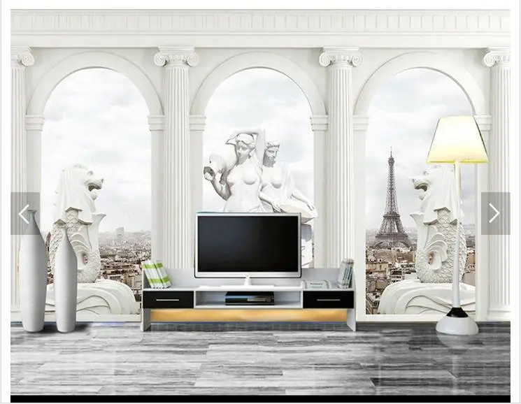 Пользовательские фото обои 3d TV настенная бумага фрески Европейский