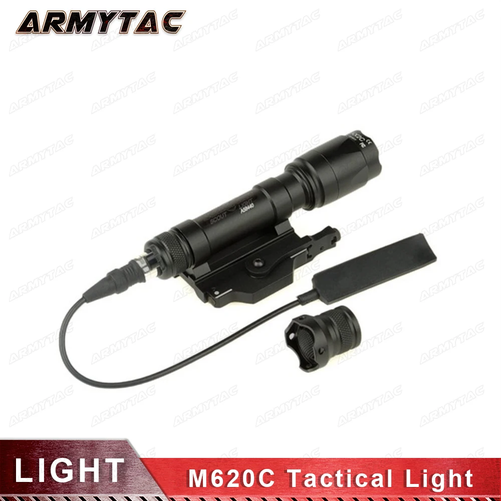 

Tactical Weapon Light M620C Scout Light LED Weapon Flashlight full version Airsoft Spotlight Torch with Remote Tail 220 Lumens