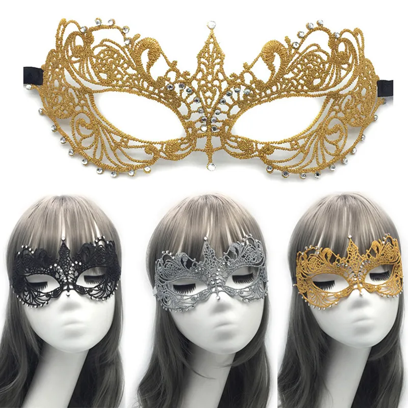 Необычная Сексуальная кружевная маска Золотые маски для празднования Хэллоуина маска бриллиантовое Серебряное платье танцевальное шоу Венецианский карнавал фильм мяч маски