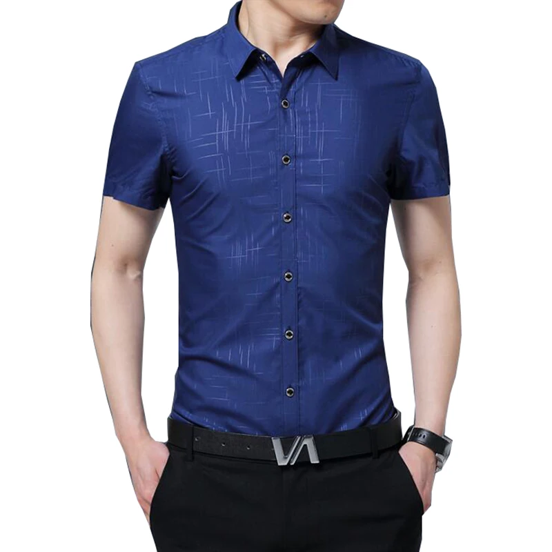 New 2017 Summer Cotton Dress Shirts High Quality Mens Casual Shirt