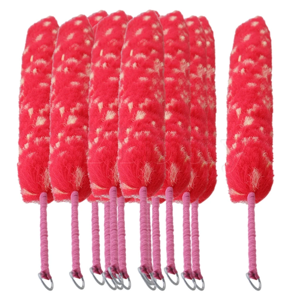 Yibuy Red Soft Nylon Cotton Flute Cleaning Brush Musical