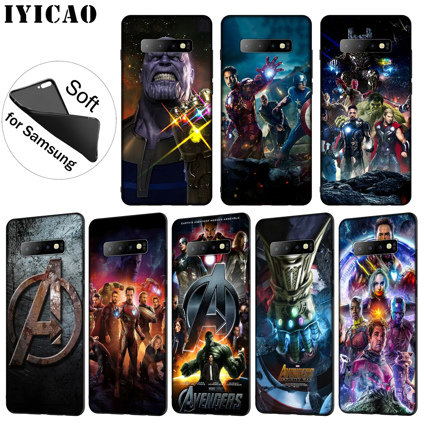 Мягкий силиконовый чехол Marvel's Мстители для Samsung Galaxy S20 Ultra S10 Lite S9 S8 Plus S6 S7 Edge S10e |