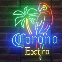 Изготовленный На Заказ Corona Parrot стеклянный неоновый свет знак пивной бар