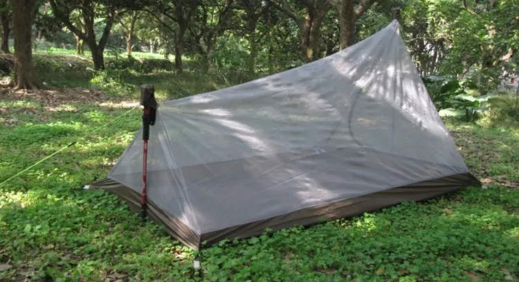 Ультралегкая двухслойная палатка для 1-2 человек, трехсезонная портативная водонепроницаемая палатка, безротовая палатка, оборудование для кемпинга на открытом воздухе