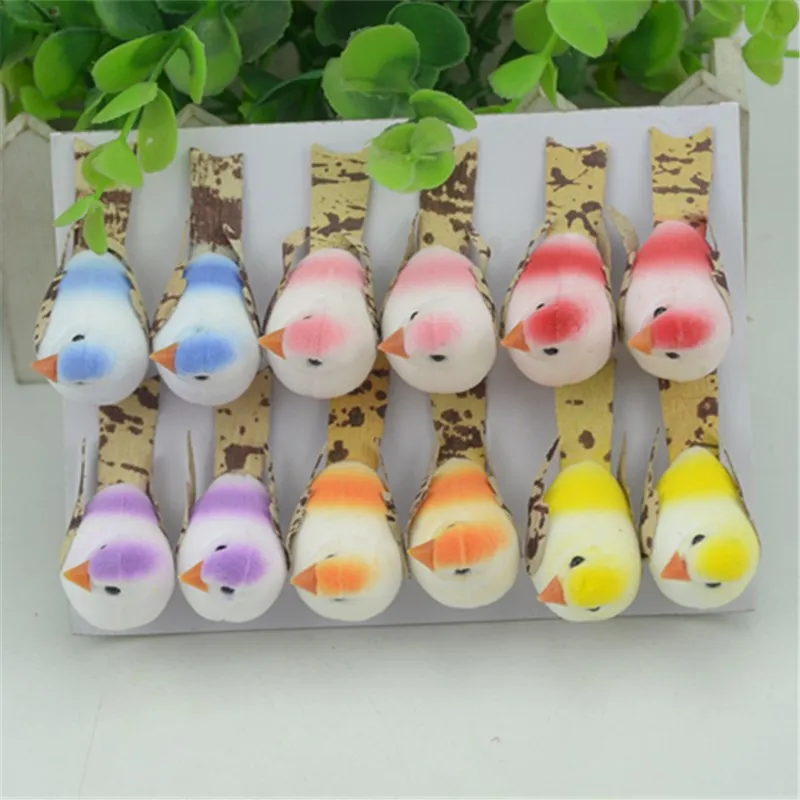 4 unids/lote de Mini pájaros de espuma brillantes artificiales baratos para el hogar, fiesta de boda, artesanía decorativa, accesorios para Cajas de Regalo Diy|Decoraciones DIY de fiestas| - AliExpress