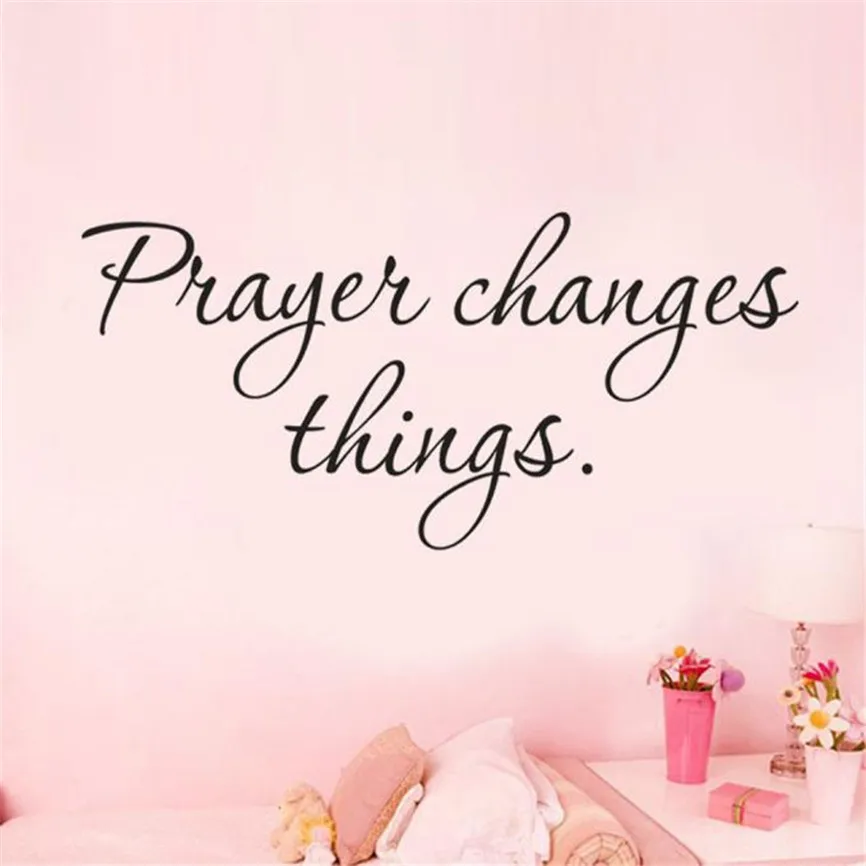 2018 High quality DIY Prayer Changes Things Removable Art