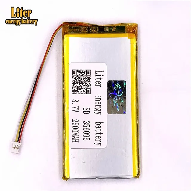 Вилка 1,0-4 P 356095 2500 mah 3,7 V литий-ионная полимерная аккумуляторная батарея для цифровой камеры