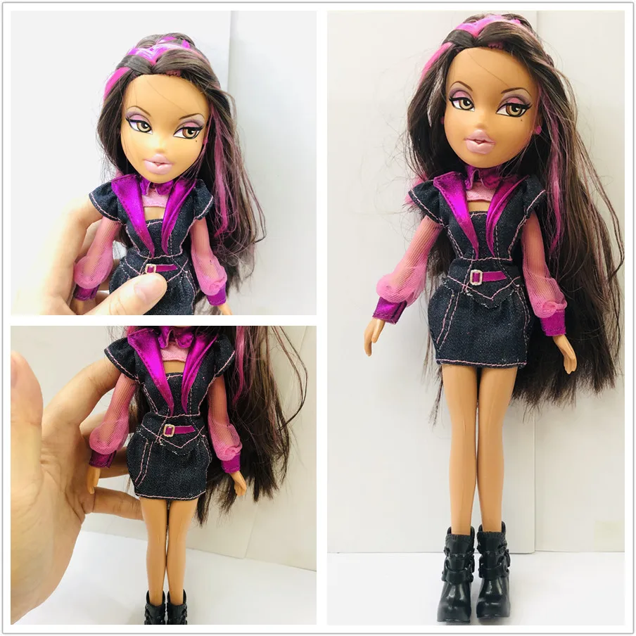 23 см оригинальная модная фигурка, оригинальная Кукла Bratz с красными волосами и красивой одеждой, кукла, лучший подарок для ребенка