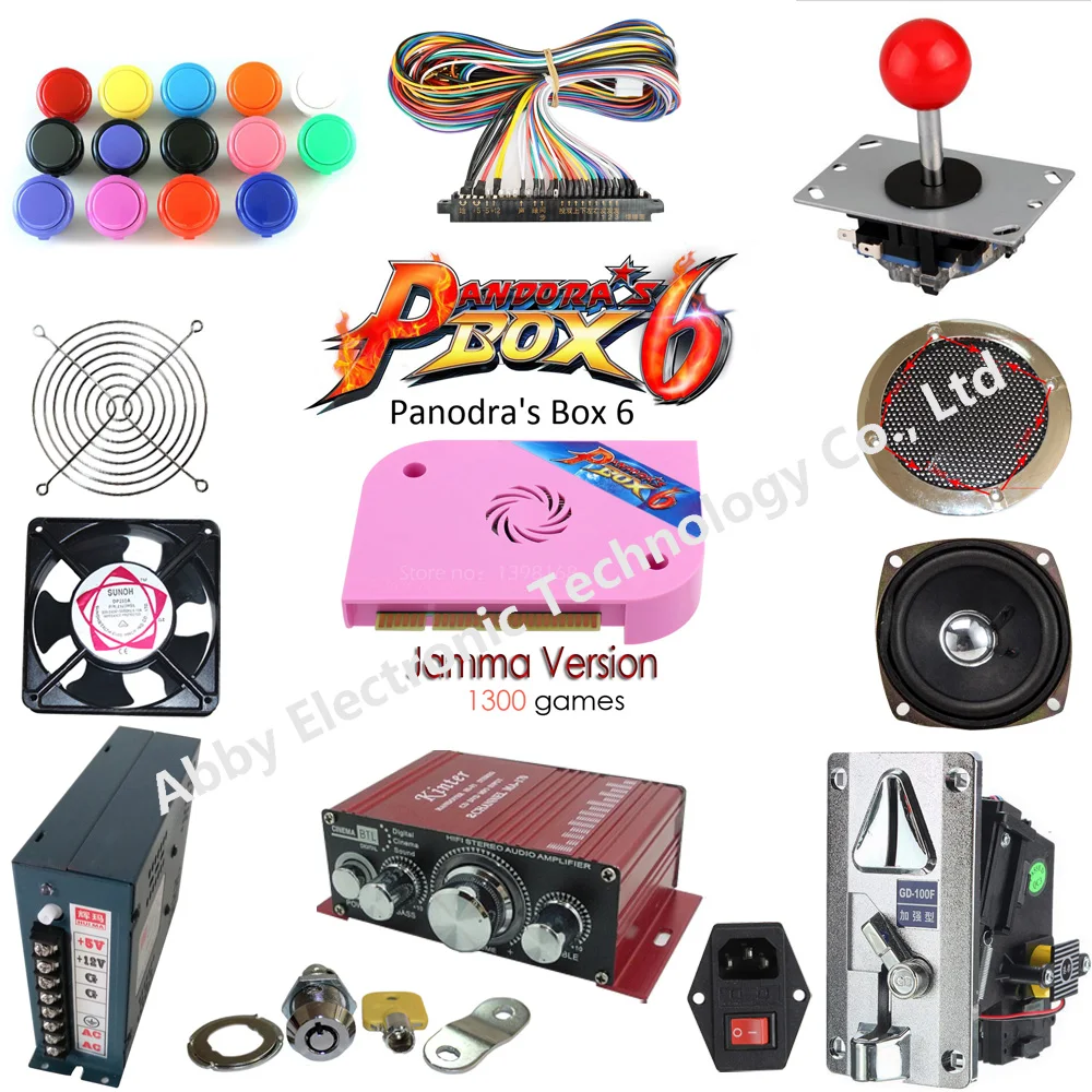 

1300 games Pandora 6 home arcade kit diy arcade cabinet pandora arcade kit