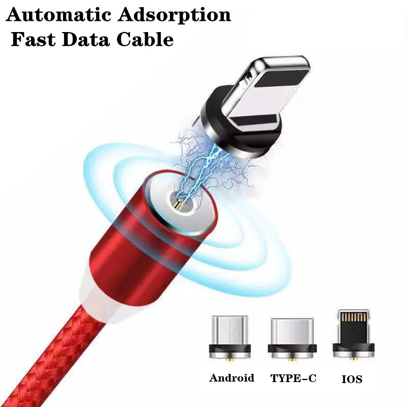 

YWEWBJH Magnetic Charge Cable Micro USB Type C for iPhone USB Cable to For iPhone X 8 7 Fast charging Cable
