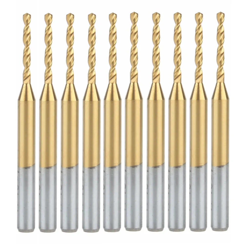 

10x Titanium Nitride Coated Carbide PCB CNC Drill Bits Router 1.4mm
