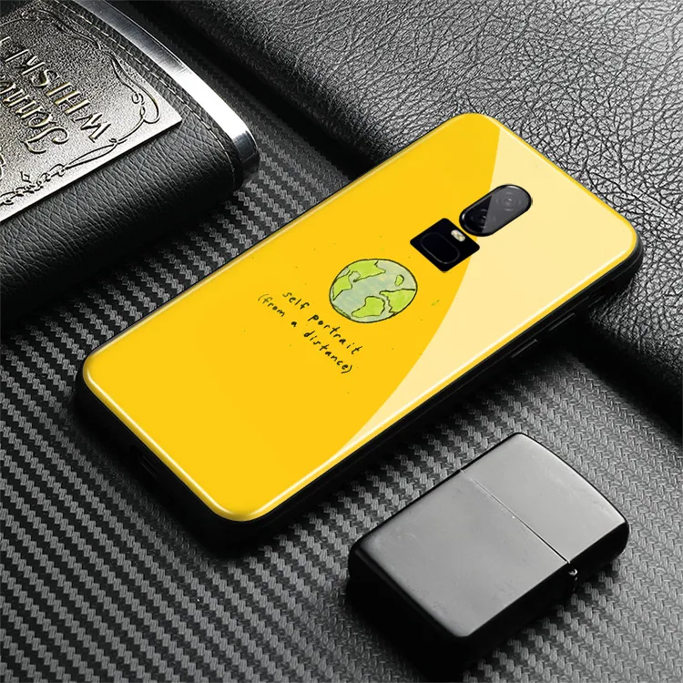 Эстетическое желтое искусство цитаты роскошный глянцевый One Plus 1 + 6T Мягкий