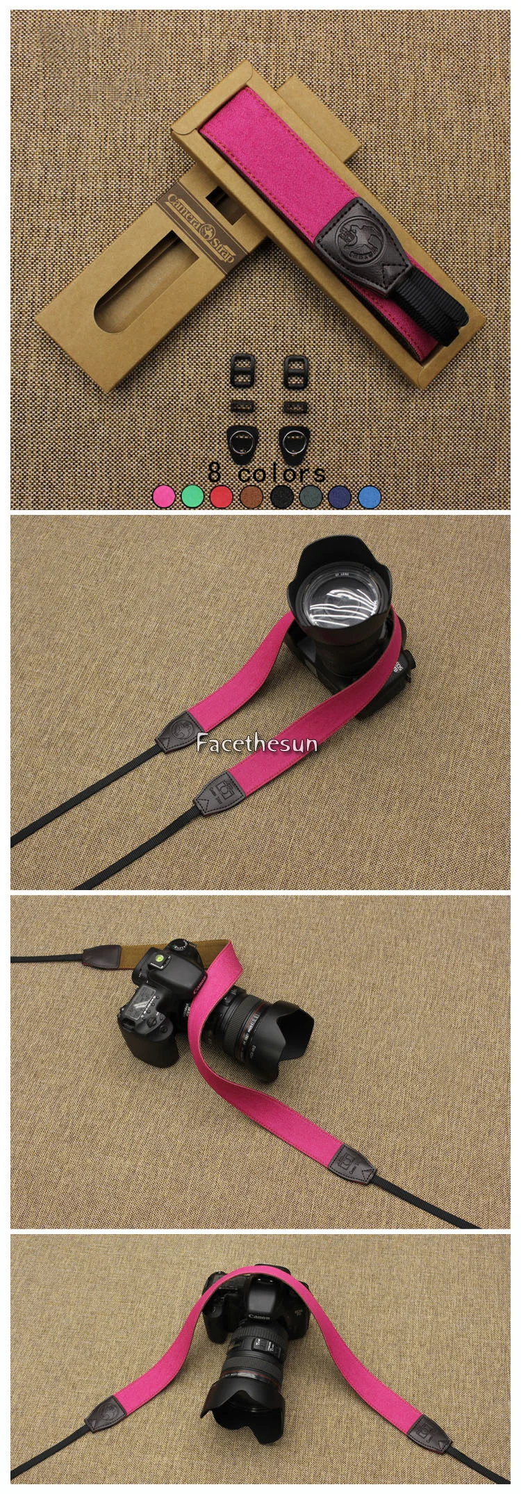 Vintage canvas camera strap belt ST-14