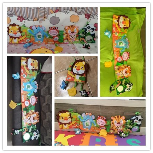 Baby Plush Toys Ruffle Farm lion giraffe Multi-touch Cloth Decorative Colored bed Ruffle Educational Toys 20%Off
