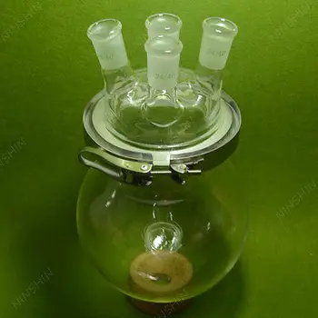 

4-neck Reaction Flask,2000ML,Separately Flask(round Bottom),with Clamp